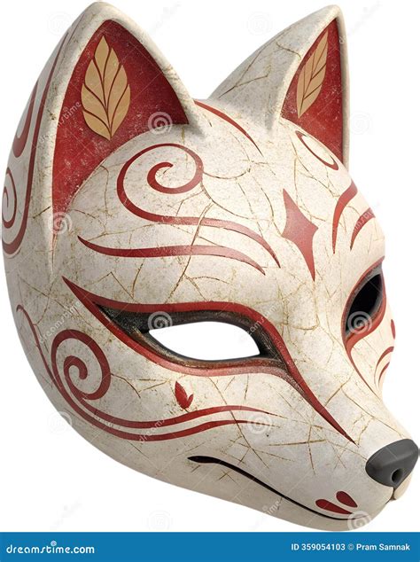 Iconic Kitsune Mask Clipart Embodies Japanese Folklore, Mystery, And ...