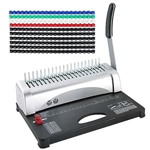 FLKQC Binding Machine | 21 Holes Punch Binding Comb Machine, 450 Sheets ...