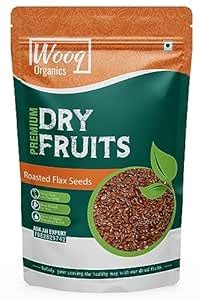 Wooq Organics Roasted Flax Seeds, Premium 1kg, Fiber Rich Flax Seeds ...