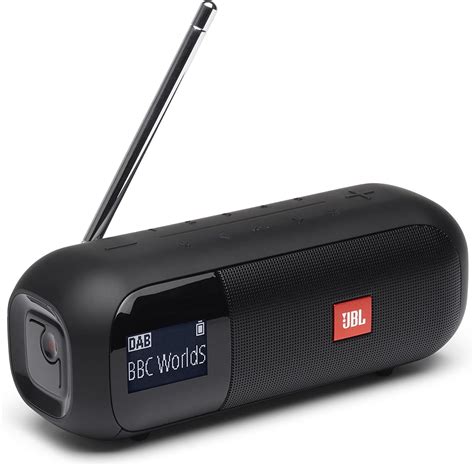 JBL Tuner 2 Radiorekorder in Schwarz – Tragbarer Bluetooth Lautsprecher mit MP3, DAB+ und UKW ...