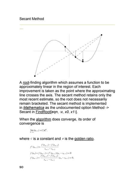 Examples of Secant Method 的图像结果