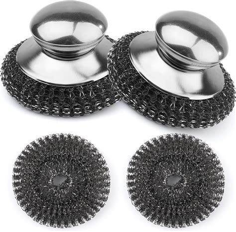 Amazon.com: Klfte 2Pack Steel Wool Scrubber Set,Stainless Steel ...