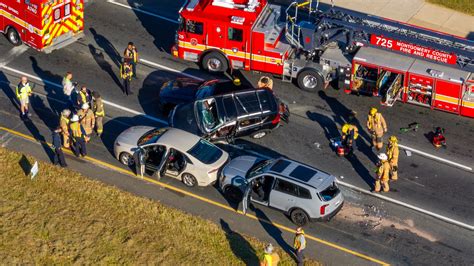 Crash at Georgia Avenue at Emory Lane: Multiple injured, lanes blocked after crash in Olney