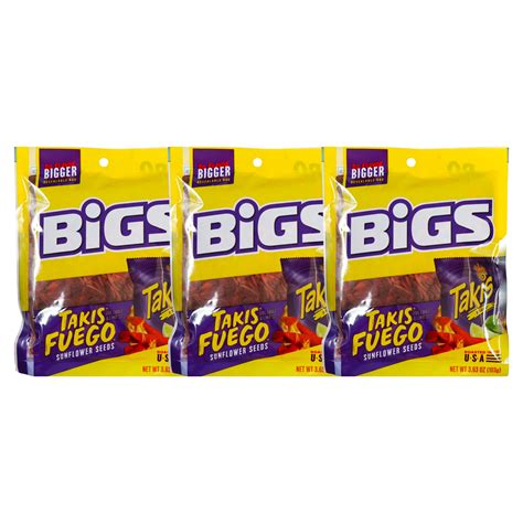 Bigs Takis Fuego Flavored Sunflower Seeds (3.6 oz. Pack of 3) - Walmart.com
