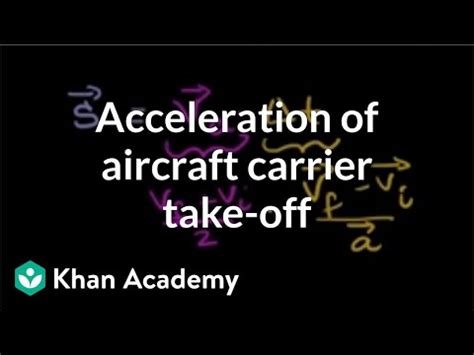 Acceleration of aircraft carrier takeoff Video Lecture - Class 11