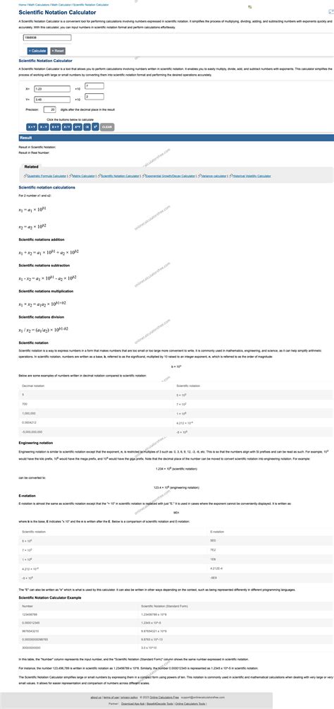 科學記號轉換器 | 快速精準工具 - CalculatorFree