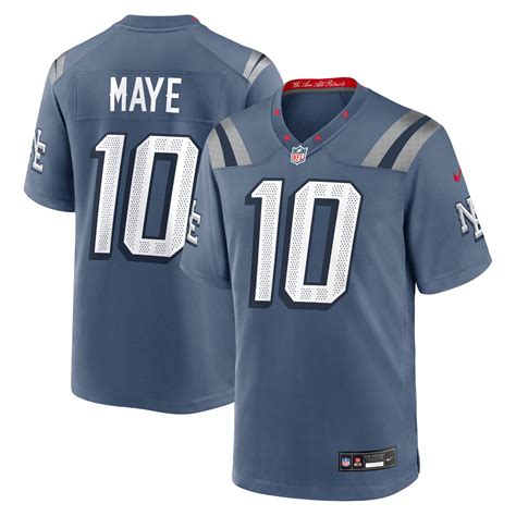 Men's Nike Drake Maye Storm Blue New England Patriots 2025 Rivalries ...