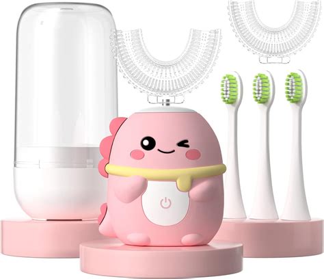 Amazon.com: JEDURE Kids Electric Toothbrush U Shaped Toddler Auto Toothbrushes with 4 Brush Head ...