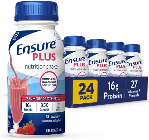 Amazon.com: Ensure Plus Nutrition Shake with 16 Grams of Protein, Meal ...
