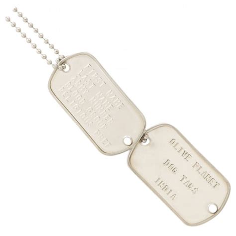 Rivet Holes Military Dog Tags – Olive Planet