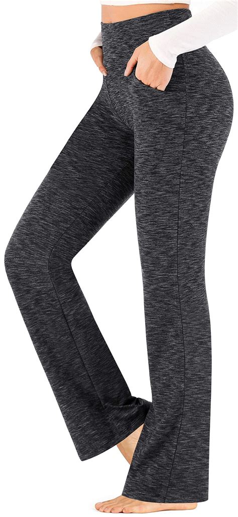 Ewedoos Womens Yoga Pants with Pockets High Waisted Pants Wide Leg Yoga ...