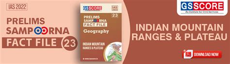 Download Prelims Sampoorna Fact File: Indian Mountain Ranges & Plateau ...