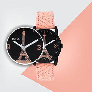 Relish Analog Eiffel Tower Black Dial Watches Girls, Women (Pink ...