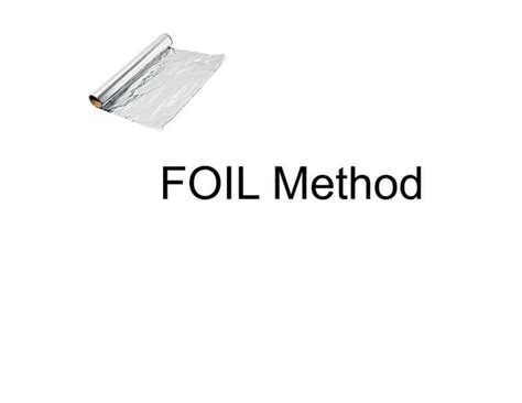 Image result for Foil Method Steps