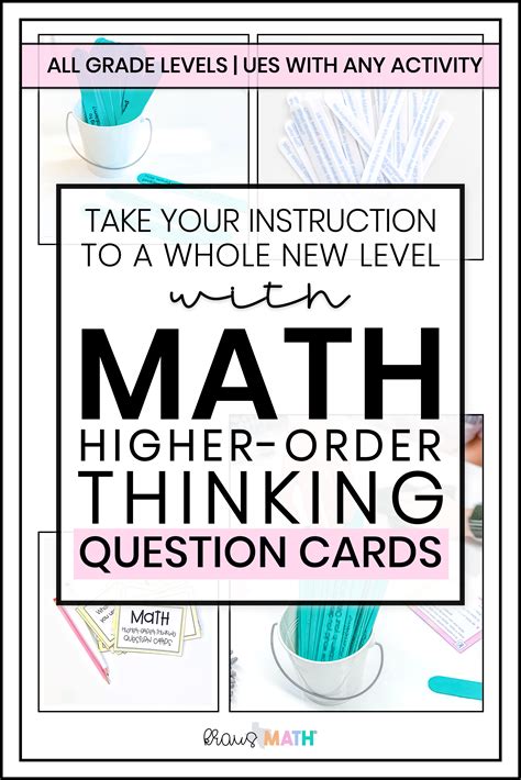 Math Higher-Order Thinking Questions Cards | Bloom's Taxonomy - Kraus ...