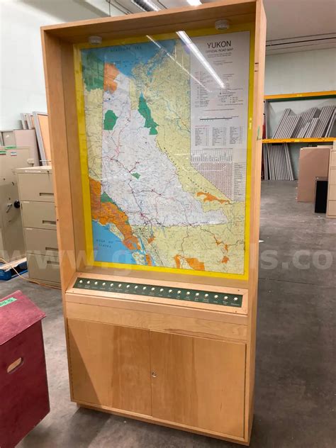 Yukon Light-up Map Display In Wooden Case | GovDeals