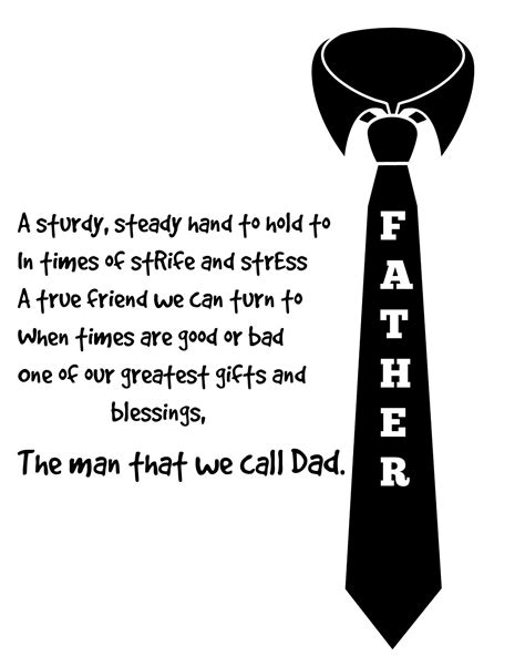 Printable Father's Day Poem - Printable Word Searches