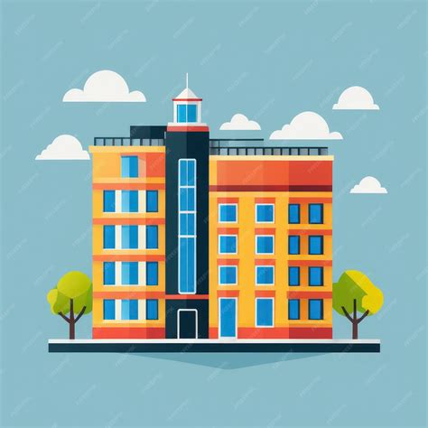 Premium AI Image | building clip art minimalistic vector