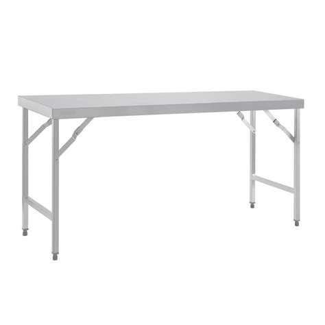 Vogue Stainless Steel Folding Table 1800mm - Craven Catering