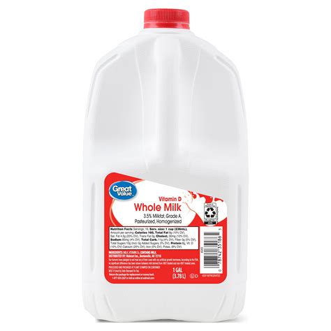 1 Gallon Whole Milk Nutrition Facts