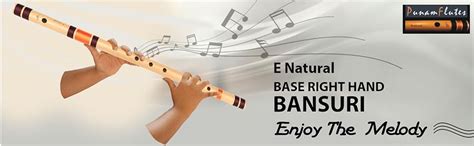 Punam Flutes E Natural Base Right Hand Indian Bansuri Size 29.3 Inches ...