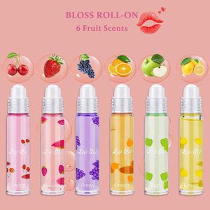 EVERERIN Moisturized And Plumper Hydrating Roll-on Fruit Lip Oil Fruit ...