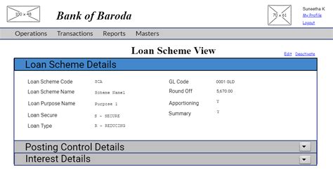 Loan Scheme Master Wireframes - Banking Software
