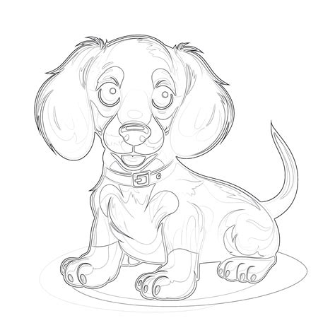 Dachshund Dog Coloring Pages | Coloring Pages Mimi Panda