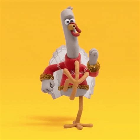 Animated Turkey Raising Its Feet GIF | GIFDB.com