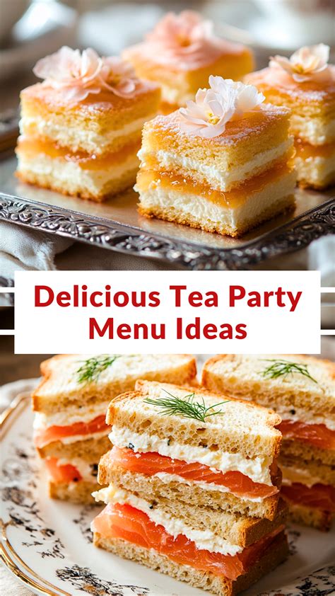 Tea Party Menu Ideas for a Perfect Afternoon Gathering | Tea party food ...