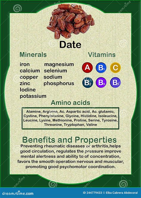 Health Benefits Of Date Stock Image | CartoonDealer.com #244779433
