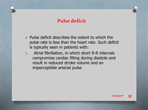 Pulse Rate Deficit