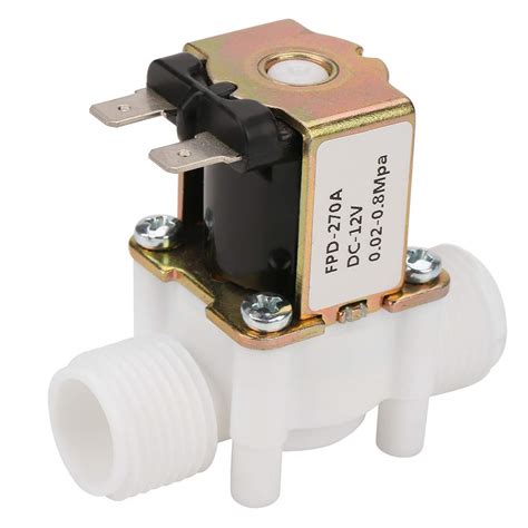 Cuifati Solenoid Water Valve, FPD-270A, Plastic and Brass, Solenoid ...