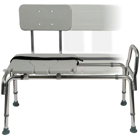 DMI Tub Transfer Bench and Shower Chair with Non Slip Aluminum Body ...