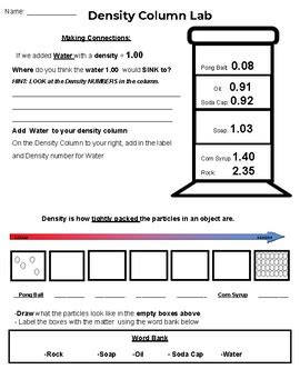 Density Column Worksheet 的图像结果