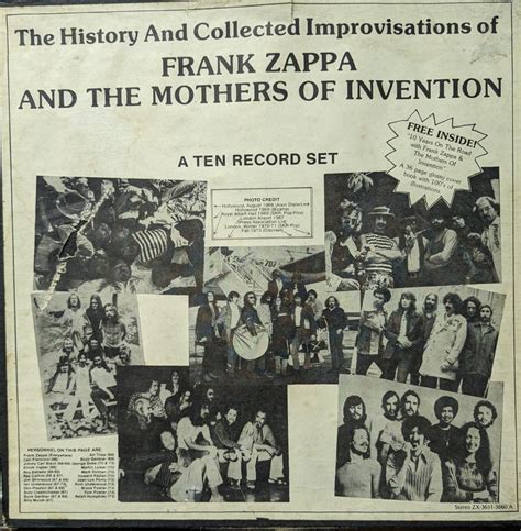 FRANK ZAPPA&THE MOTHERS OF INVENTION/THE HISTORY&COLLECTED IMPROVISATIONS OF F.ZAPPA&M.O.I 1978 ...