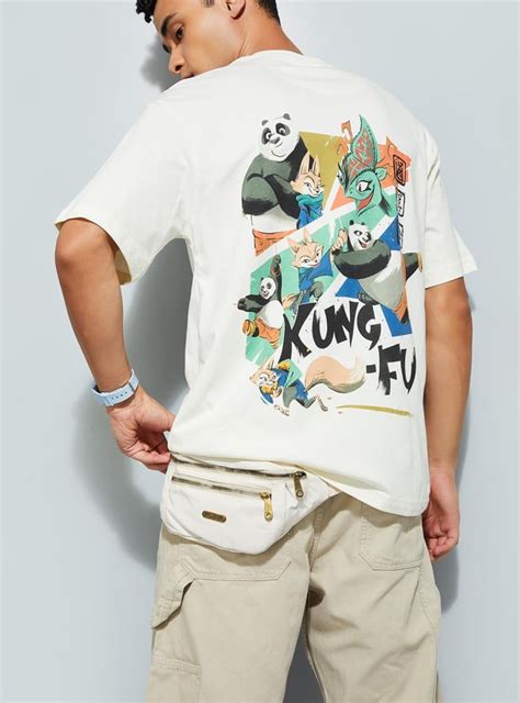 Buy URB_N Men Oversized Kung Fu Panda Printed T-shirt Online at just Rs ...