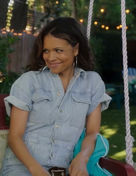 Infamously in Love 2022 Jennifer Freeman Denim Jumpsuit - Hjackets