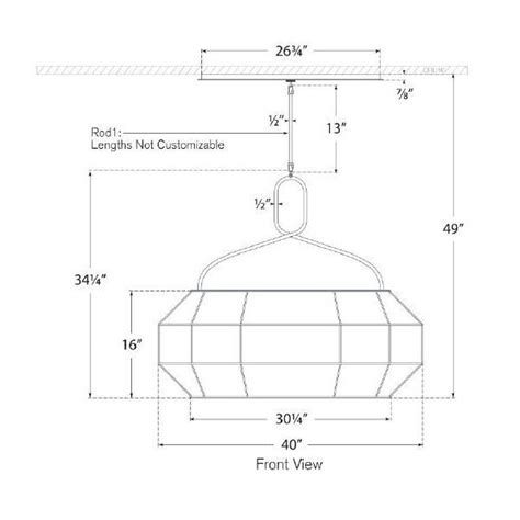 Forza Medium Gathered Linear Lantern Suspension - Visual Comfort ...