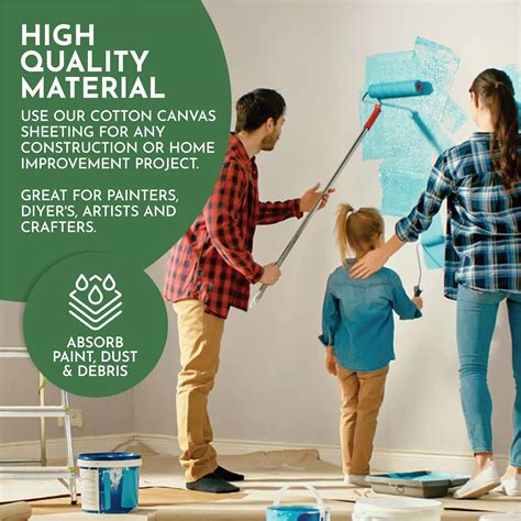 Buy Black Bear Canvas BLACK BEAR Canvas Drop Cloths - 10 oz Heavy Duty ...