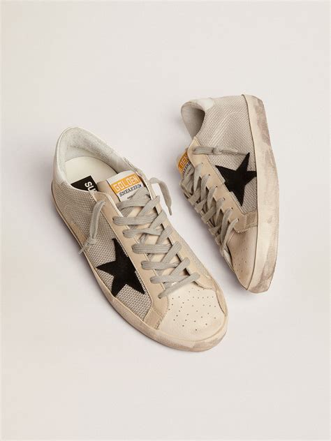 Men's Super-Star in leather with black star