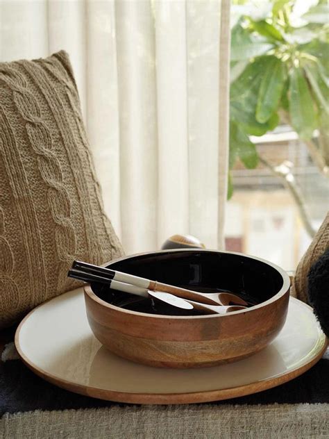 Buy Madera Half Bowl - Black for Home Decor Online at Best Price ...
