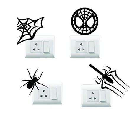 Buy Ruby Décor Spiders Switch Board Sticker Set of 4 Boards Online at ...