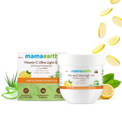 Mamaearth Vitamin C Ultra Light Gel Oil-Free Moisturizer with Vitamin C ...