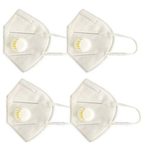 Buy OOMPH Pack of 4 Anti-Pollution Reusable 5 Layer Mask - White Online