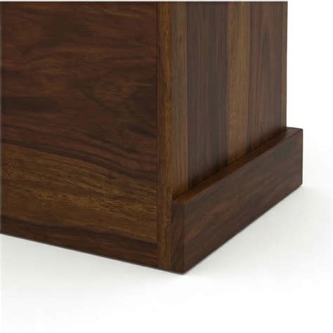 Solid Wood Dressing Table with Dual Storage Units & Cushioned Stool ...