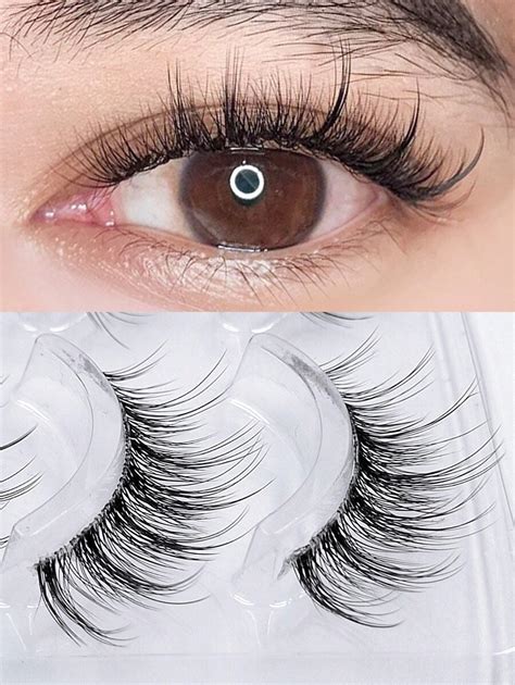 Asiteo Asiteo 5 Pairs Cross Wispy False Eyelashes, Manga Anime Lashes ...