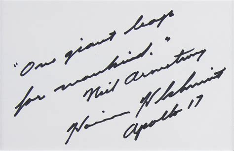 Harrison Schmitt Autograph Quote Signed | RR Auction