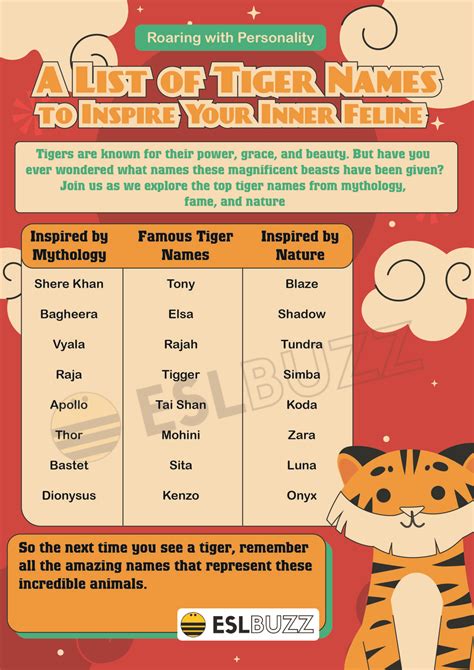 Tiger Names: Discover the Best Names for Your Feline Friend! - ESLBUZZ