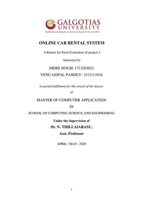 17SCSE203081 Nidhi Singh Final Project Report - Shubham Pathak - ONLINE ...